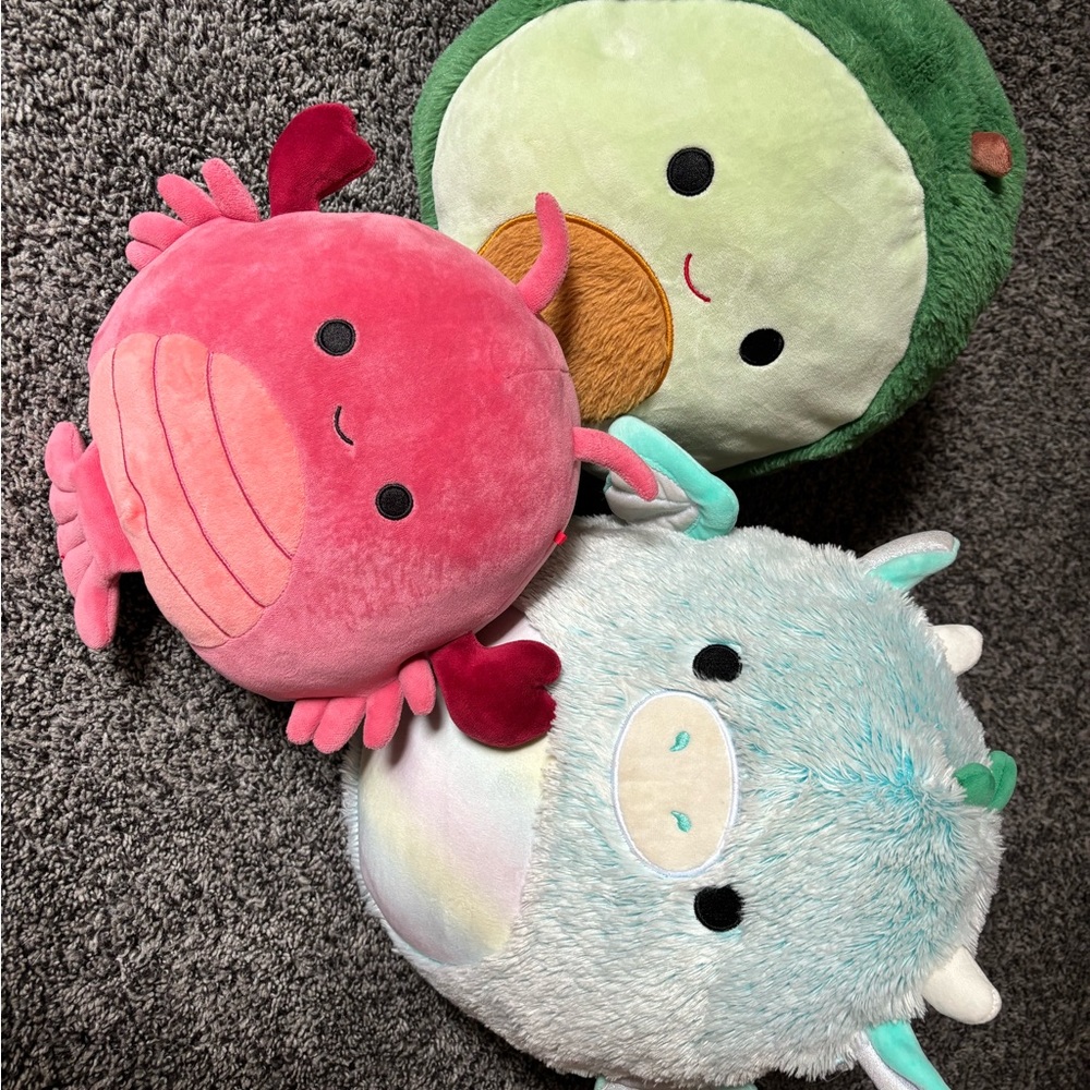 3 almost brand new squishmallows